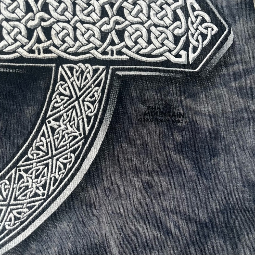 Vintage The Mountain Dragon T-Shirt Mens L Black‎ Tie Dye Fantasy Y2K 2002 - Picture 4 of 6